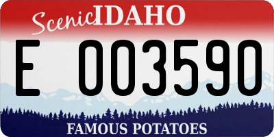 ID license plate E003590