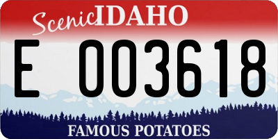 ID license plate E003618