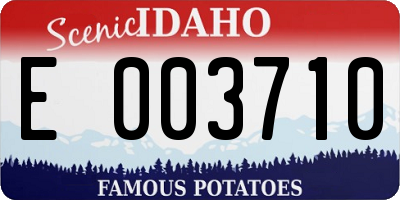 ID license plate E003710