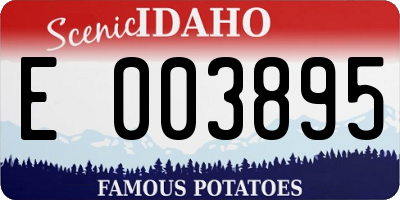 ID license plate E003895