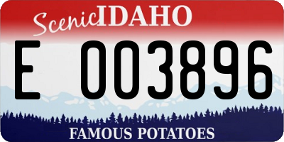 ID license plate E003896