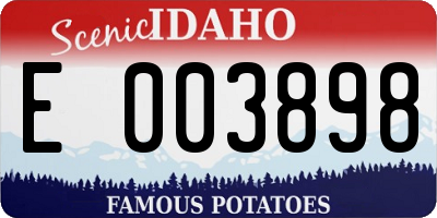 ID license plate E003898