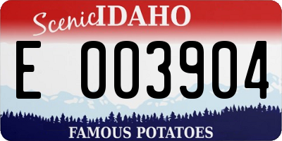 ID license plate E003904