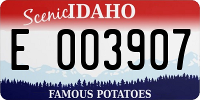 ID license plate E003907