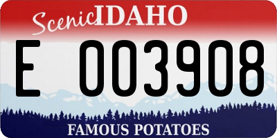 ID license plate E003908