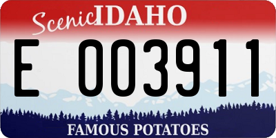 ID license plate E003911