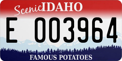 ID license plate E003964