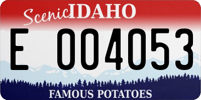 ID license plate E004053