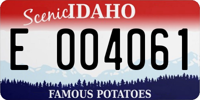 ID license plate E004061