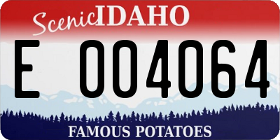 ID license plate E004064