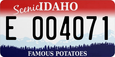 ID license plate E004071