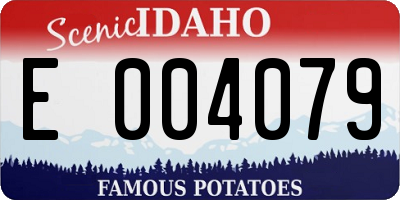 ID license plate E004079