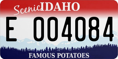 ID license plate E004084