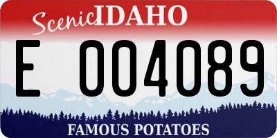 ID license plate E004089