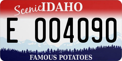 ID license plate E004090