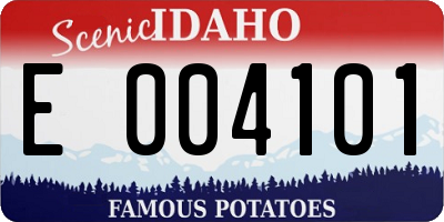 ID license plate E004101