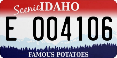 ID license plate E004106