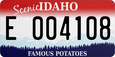 ID license plate E004108