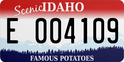 ID license plate E004109