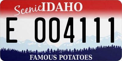 ID license plate E004111