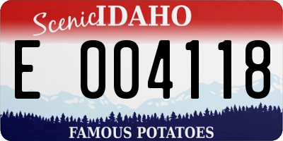 ID license plate E004118