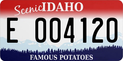 ID license plate E004120