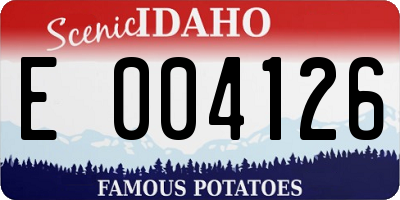 ID license plate E004126