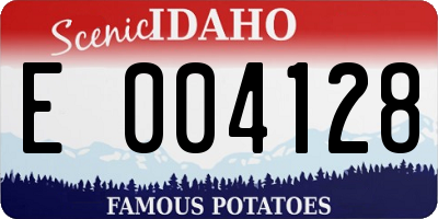 ID license plate E004128