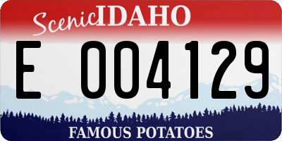 ID license plate E004129