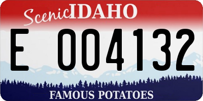 ID license plate E004132