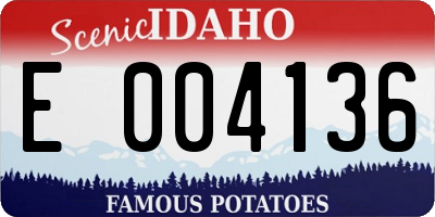 ID license plate E004136