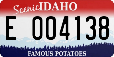 ID license plate E004138