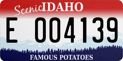 ID license plate E004139