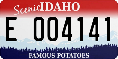 ID license plate E004141