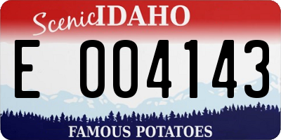 ID license plate E004143