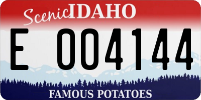 ID license plate E004144