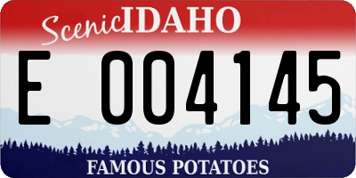 ID license plate E004145