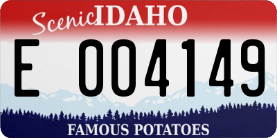 ID license plate E004149