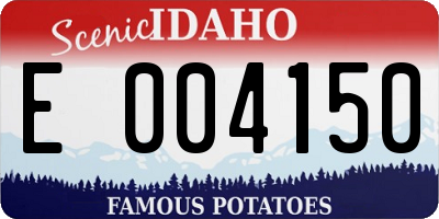 ID license plate E004150