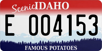 ID license plate E004153