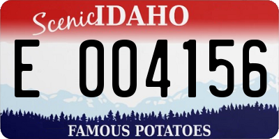 ID license plate E004156