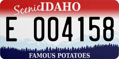 ID license plate E004158