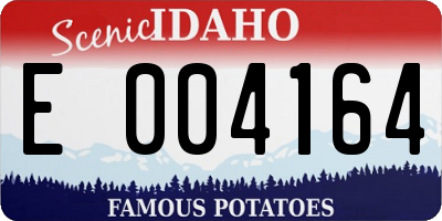 ID license plate E004164