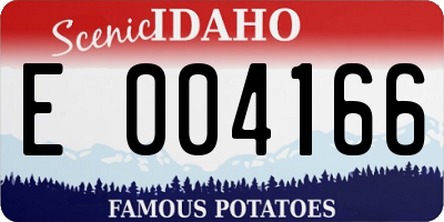 ID license plate E004166