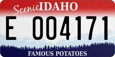 ID license plate E004171