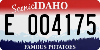 ID license plate E004175