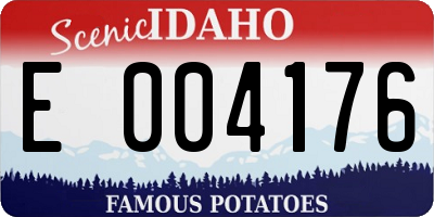 ID license plate E004176