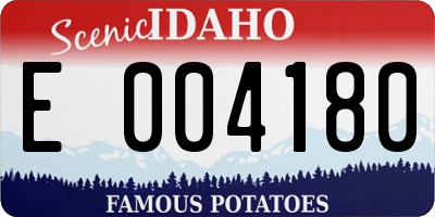 ID license plate E004180