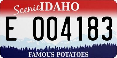 ID license plate E004183