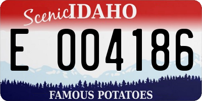 ID license plate E004186